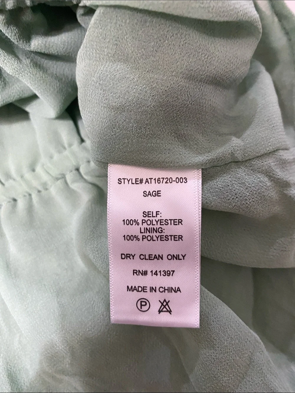 Astr Sage Green Smocked V-Neck Peplum Blouse